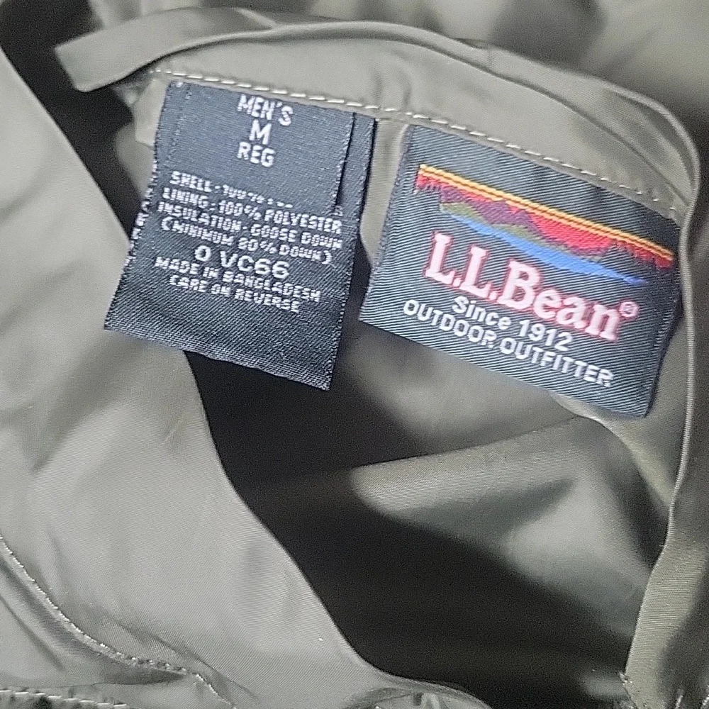 L.L. Bean 2 tone reversible Green Puffer Vest